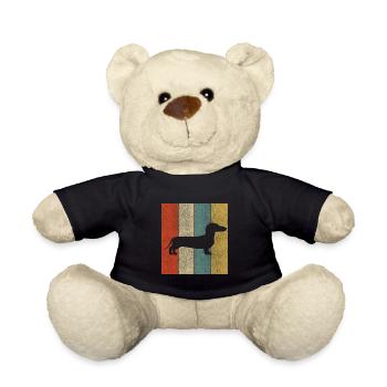 Dachshund Dackel Teckel Geschenk Hund - Teddy - Schwarz - Vorne