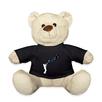 Trumpeter jazz music outer space - Teddy Bear - black - Front
