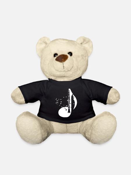 Klarinette Klarinetten Spieler T-Shirt Geschenk - Teddy - Schwarz