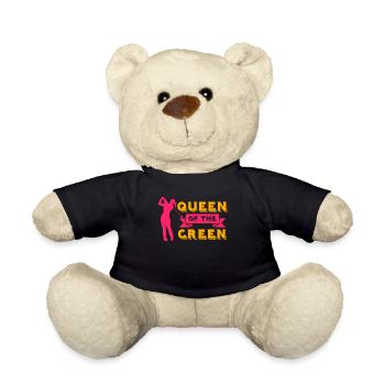 Queen of the Green Golferin Golfer Putt Verein - Teddy - Schwarz - Vorne