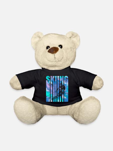 skier - Teddy Bear - black