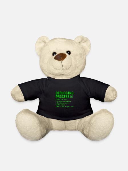 Processus de débogage Drôle Programmeur Codeur Idée Cadeau - Nounours - noir