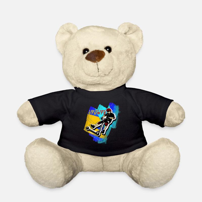 Stunt scooter stunt scooter kickboard gift - Teddy Bear - black