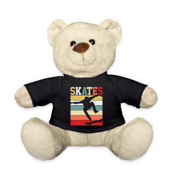 Skateboard retro - Teddy Bear - black - Front