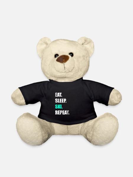 Skiing Skiing Skiing Skiing Skiing - Teddy Bear - black