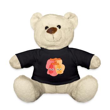 Ketchup Senf Mayo Geschenk Essen Lecker Belag Soße - Teddy - Schwarz - Vorne