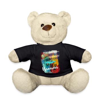 T-shirt de voiture vintage Cuba Havana - Nounours - noir - Devant