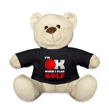 Golf Balle Club sport sport cadeau - Nounours - noir - Devant