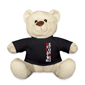 West Coast Swing Dance T-Shirt Gift - Teddy Bear - black - Front