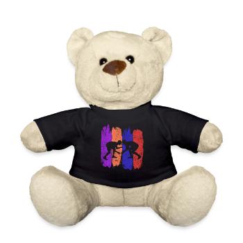 Ringen Ringkampf Ringer Geschenk Wrestling - Teddy - Schwarz - Vorne