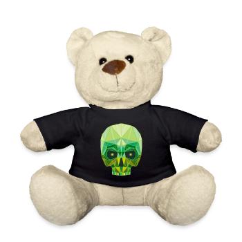 Emerald skull and crosses - Teddy Bear - black - Front