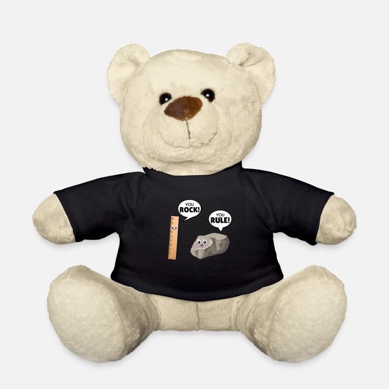 You Rock You Rule Cute Rock Pun - Teddy - Schwarz