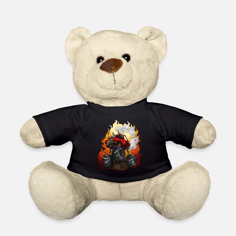 Monster Truck TShirt for Boys Gift Men - Teddy Bear - black