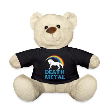 Death Metal Einhorn - Teddy - Schwarz - Vorne