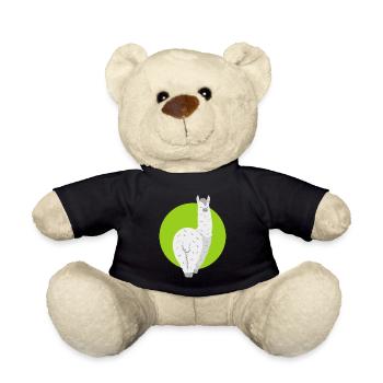 Funny Llama Llama Alpaca t-shirt gift ideas - Teddy Bear - black - Front
