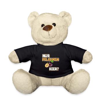 Pflaumen Bild Lustige Sprüche. Nur Pflaumen hier? - Teddy - Schwarz - Vorne