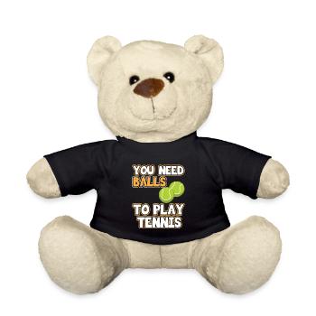 Tennis Bälle. You need balls to play Tennis funny - Teddy - Schwarz - Vorne