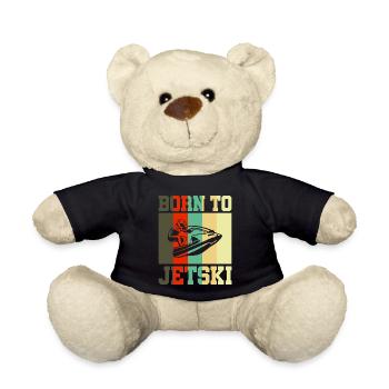 Born to Jetski Jet Ski Gift - Teddy Bear - black - Front