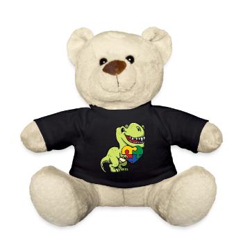 Autismus Dinosaurier - Teddy - Schwarz - Vorne