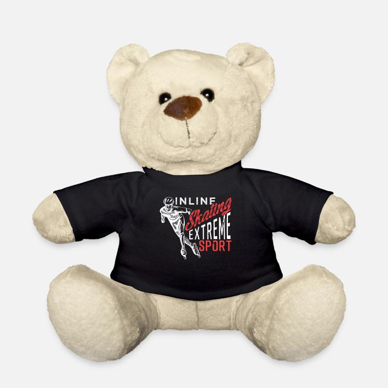 Inline Skaten Rollschuhfahren Inliner Lustig - Teddy - Schwarz