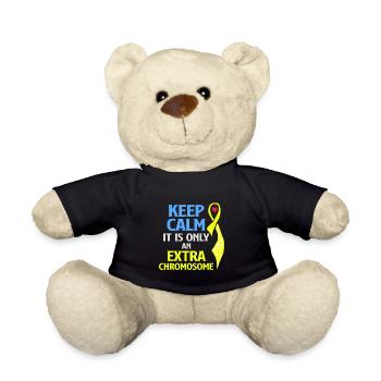 Down Syndrom Chromosom Trisomie 21 Awareness 321 - Teddy - Schwarz - Vorne