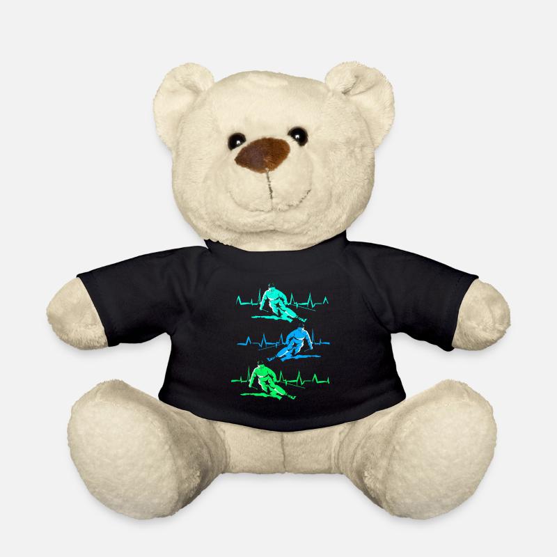 Skiing Skiing Skiing Skiing Skiing - Teddy Bear - black