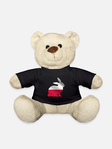 Polska Hase | Polen Polnische Flagge - Teddy - Schwarz