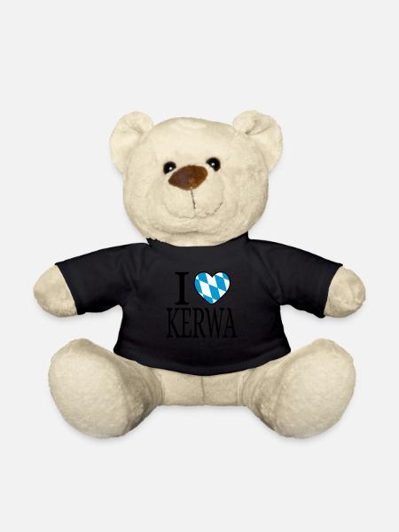 Kerwa Kirchweih Franken I Love Tracht Geschenk - Teddy - Schwarz