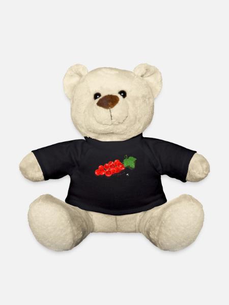Rote Johannisbeere auf Zweig mit grünen Blatt tee - Teddy - Schwarz