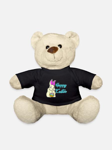 Happy Easter - Happy Easter - Teddy Bear - black