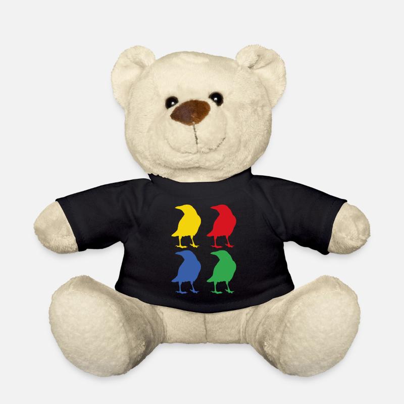 Krähe Tierrabe - Teddy - Schwarz