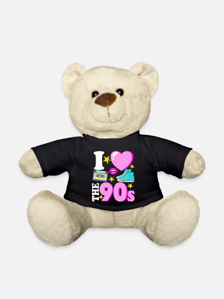 I love the 90s Pop Art 90er Jahre 90er Geschenk - Teddy - Schwarz