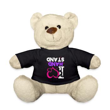 Gymnastics Handstand Gymnastics Artistic Gymnastics Gift - Teddy Bear - black - Front
