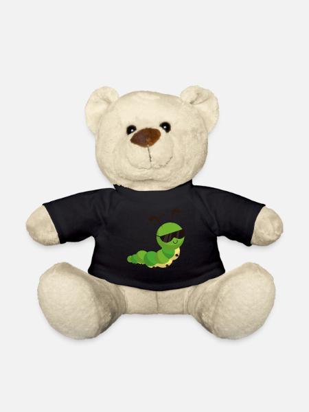 Caterpillar caterpillars design insect gift kids - Teddy Bear - black