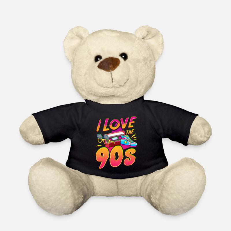 I Love the 90s 90er Jahre - Teddy - Schwarz