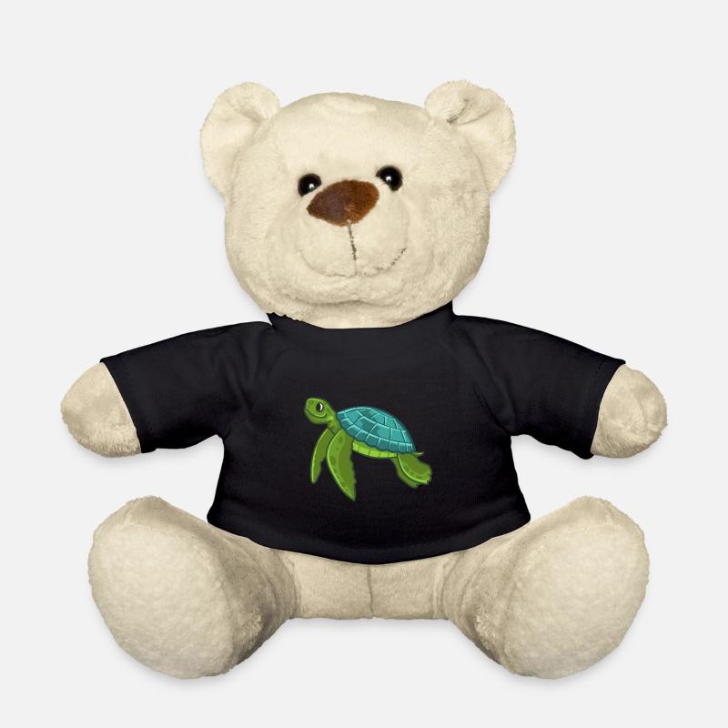 Schildkröte Meeresschildkröte Tierliebe Geschenk - Teddy - Schwarz