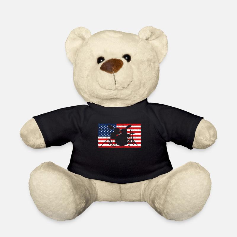 Schlagzeug Drum Schlagzeuger Spieler Geschenk - Teddy - Schwarz