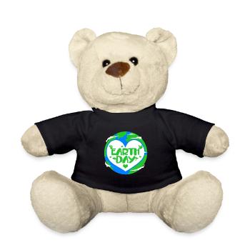 Climate Change Earth Day Environmental Protection Eco Organic Earth - Teddy Bear - black - Front