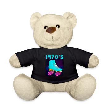 Roller Disco Retro 70s Party Costume design - Teddy Bear - black - Front