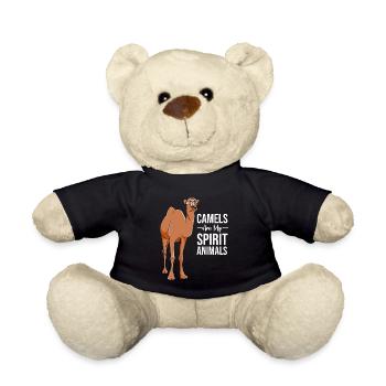 Camel Camel Animal Love Lover Gift - Teddy Bear - black - Front