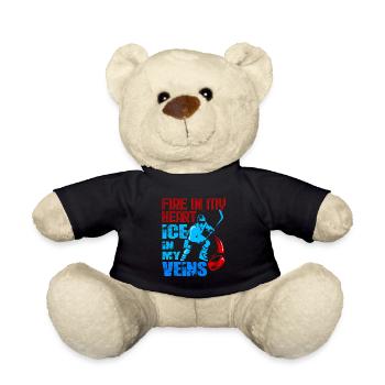 Patin de hockey batteur rondelle cadeau idée - Nounours - noir - Devant