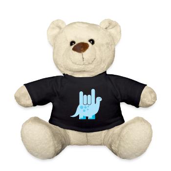 Gebärdensprache Dinosaurier - Ich Liebe Dich - Teddy - Schwarz - Vorne
