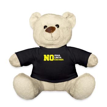 No Fear Limit Excuses Motivation Geschenk Idee - Teddy - Schwarz - Vorne