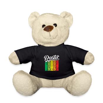 Bannière arc-en-ciel pastel - Nounours - noir - Devant