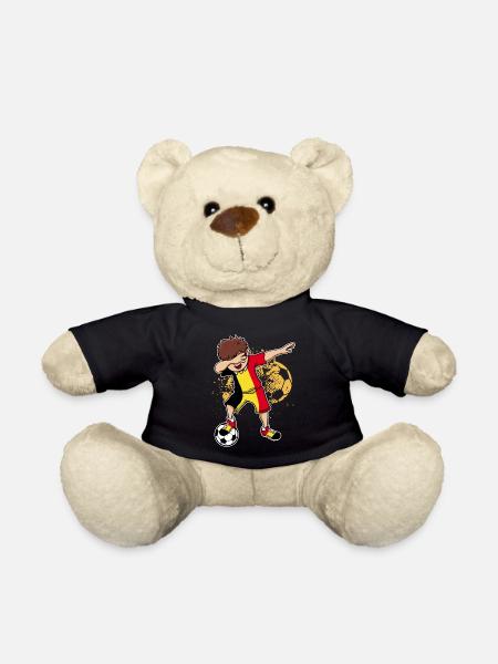 Belgien Fussball Dabbing Tanz Geschenk - Teddy - Schwarz