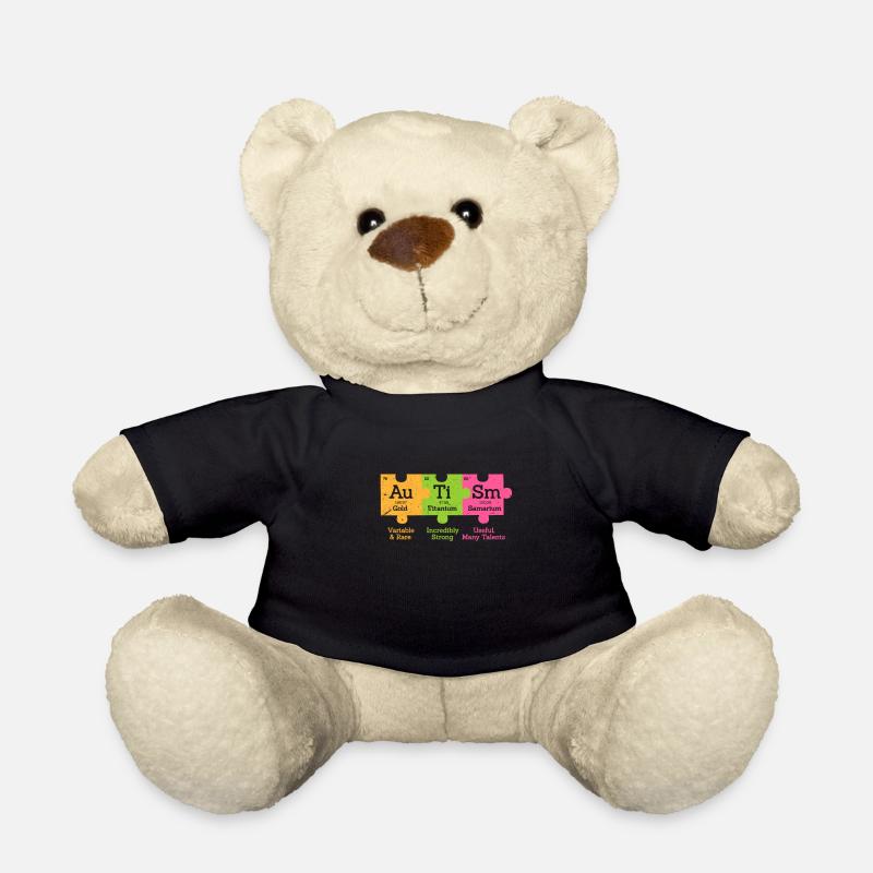 Autismus Autist Asperger Syndrom Autism Geschenk - Teddy - Schwarz