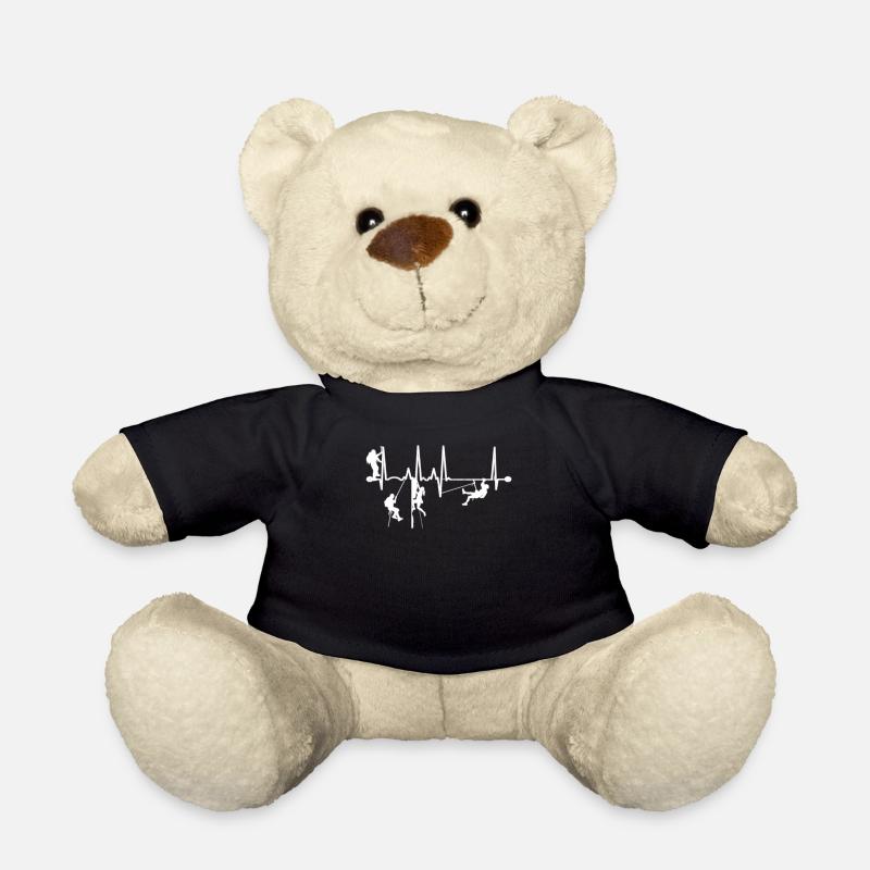 Bergsteiger-Herzschlag-Grafik-Bergsteigen - Teddy - Schwarz