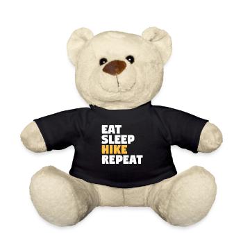 Hiking Graphic - Eat Sleep Hike Repeat - Teddy Bear - black - Front