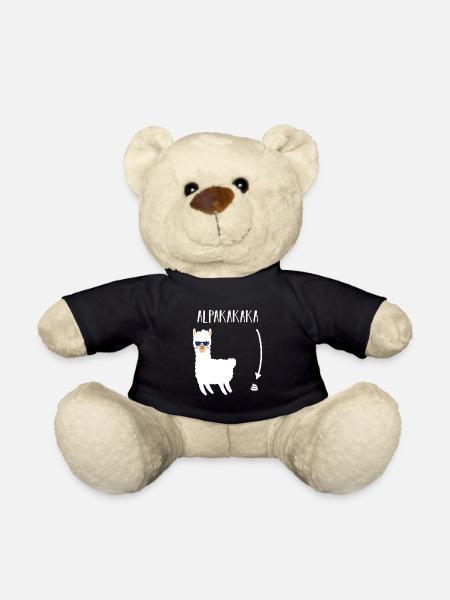 Alpaka Lustig Tierliebhaber Geschenkidee - Teddy - Schwarz