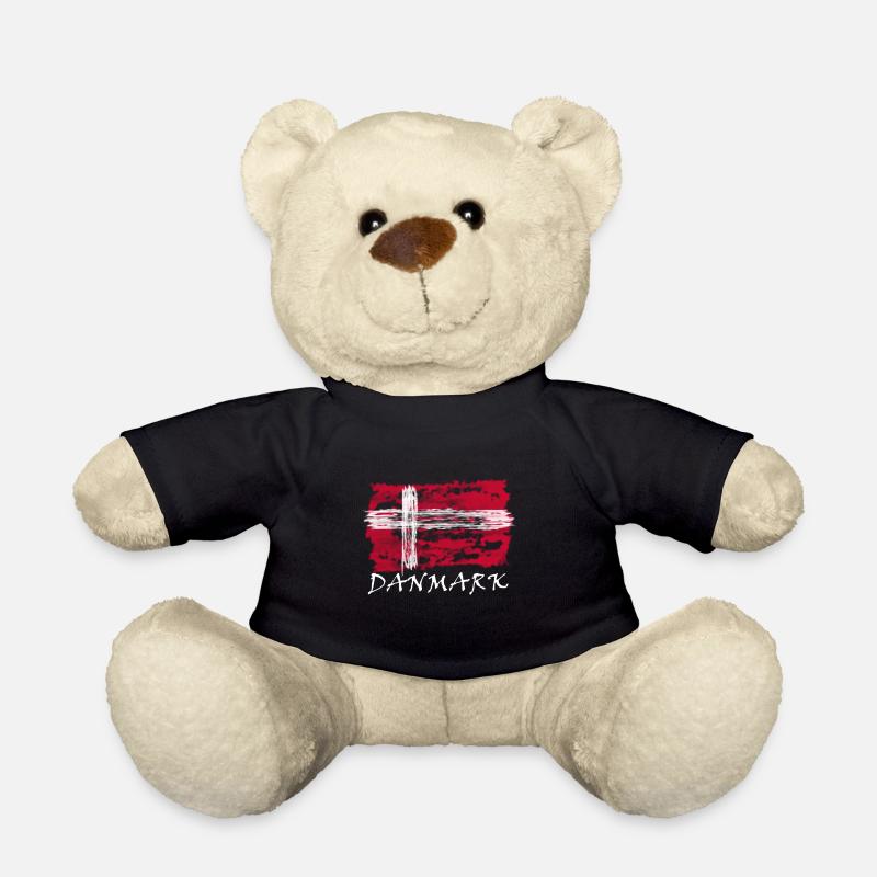 Danish flag - Teddy Bear - black